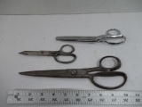 2 Scissors & Pinking Shears - Wiss & Small Keencut