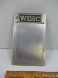 Original WESC Radio Station Radio Reporter Clipboard