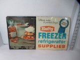 Original Metal Hefty Freezer Bag Vintage Grocery Store Sign