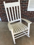 White Wooden Rocking Chair