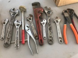 Lot of Adjustable Wrenches & Nippers