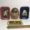 Lot of 4 1973-1995 Collectible Coca-Cola Metal Tip Trays