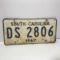 1967 South Carolina License Plate
