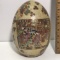 Beautiful Hand Painted Royal Satsuma Decorative Large Egg Signed on Bottom