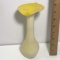 Pretty Yellow Glass “Jack in the Pulpit” Vase