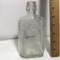 Vintage Clear Glass 1/2 Pint Bottle with Diamond Pattern N. W. L.