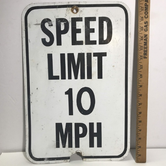 Metal “Speed Limit 10 MPH” Street Sign