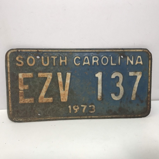 1973 South Carolina License Plate