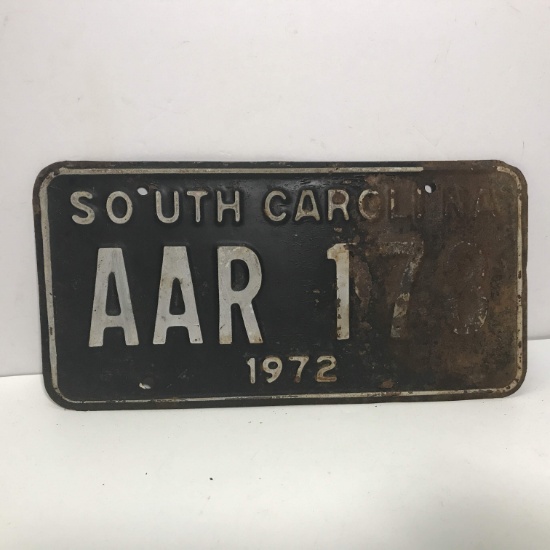 1972 South Carolina License Plate