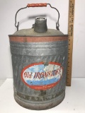 Vintage Galvanized “Old Ironsides” Fuel Can