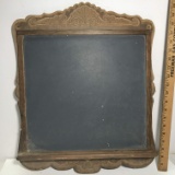 Cool Old Announcement Chalk Board Wall Hanging with Carved Wood