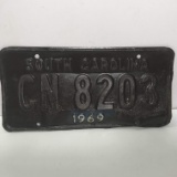 1969 South Carolina License Plate