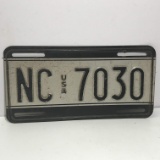 Vintage NC License Plate