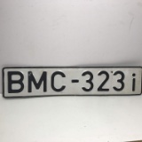 Wide Metal License Plate