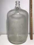 Vintage Large Glass 5 Gallon Bottle with Textured Bottom