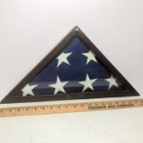 Nice Military Folded Flag inside Wooden Case