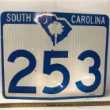 Metal South Carolina 253 Street Sign