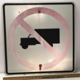 Metal “No Trucks” Street Sign