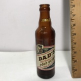 “Junior Size” Dad’s Old Fashioned Root Beer Brown Glass Bottle