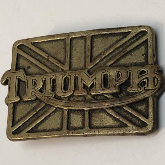 Triumph Brass Belt Buckle