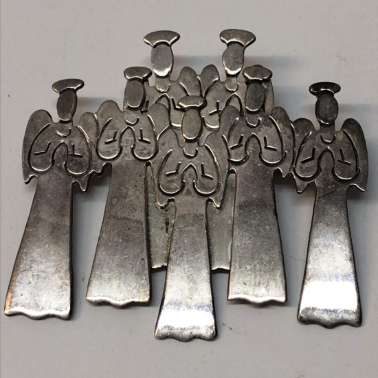 Sterling Silver Angel Choir Pin