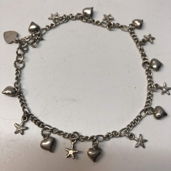 Beautiful Sterling Silver Charm Bracelet
