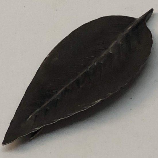 Sterling Silver Hand Made Leaf Pin