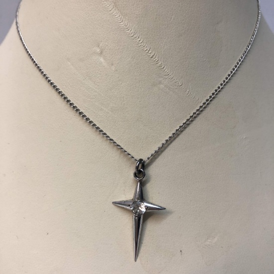 Sterling Silver Cross on Sterling Chain