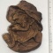 Bavarian Carved Plaque of Man Smoking Pipe