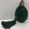 Small Forrest Green Perfume Bottle with Matching Tassel