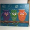 Old Painting of Owls Signed KSF