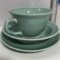 Original Blue Lu-Ray Pastel Cup, Saucer and Fruit Bowl