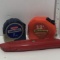 Lot of 2 12in Tape Measures and 1 Box Cutter