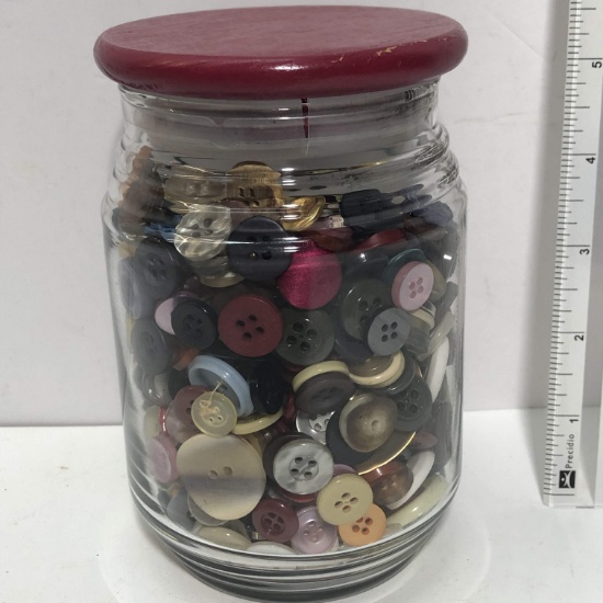 Jar Full of Vintage Buttons