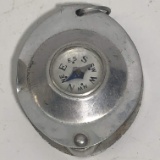 Vintage Aluminum Compass and Magnifying Glass