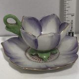 Hand Painted Miniature China Flower Tea Cup and Saucer