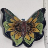 Vintage Pottery Hand Painted Butterfly from Mexico