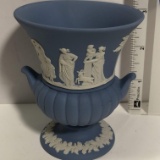 Vintage Blue Wedge Wood Vase
