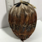 Handmade Genuine Pheasant Feather Egg