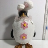 Collectible Penguin Figurine Dressed as Bunny