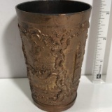 Bronze Plated Metal Souvenir Cup of Milwaukee, Wis