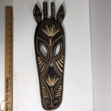 Hand Carved Wooden African Animal Plaque