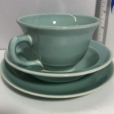 Original Blue Lu-Ray Pastel Cup, Saucer and Fruit Bowl