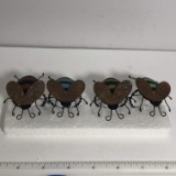 Vintage Bee/Beetle Napkin Rings