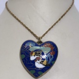 Genuine Chinese Cloisonne Duck Necklace
