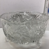 Vintage Footed Crystal Bowl