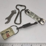 Lot of 4 Different Shaped Bottle Opener