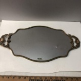 24k Gold Plated Cameo Dresser Tray Mirror