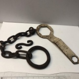 Old Jogging Chain and Nut Wrench