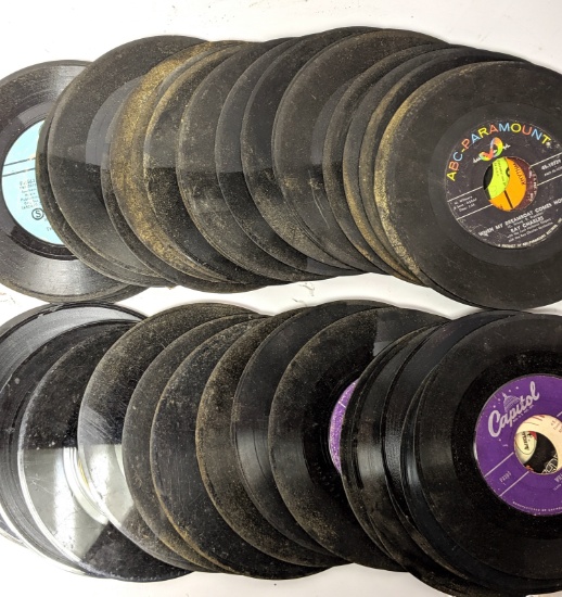 Lot Of 45 RPM Records Including Hank Williams Jr., and Ray Charles